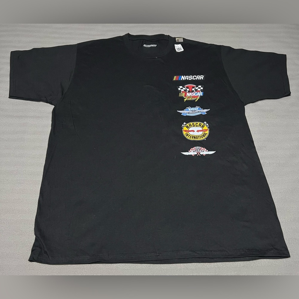 NASCAR Mens XL Historical Logos Stacked Short Sleeve Graphic T-Shirt